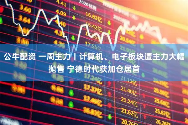 公牛配资 一周主力丨计算机、电子板块遭主力大幅抛售 宁德时代获加仓居首