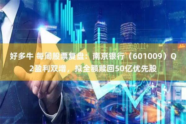 好多牛 每周股票复盘：南京银行（601009）Q2盈利双增，拟全额赎回50亿优先股