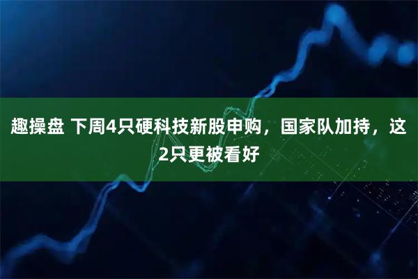趣操盘 下周4只硬科技新股申购，国家队加持，这2只更被看好